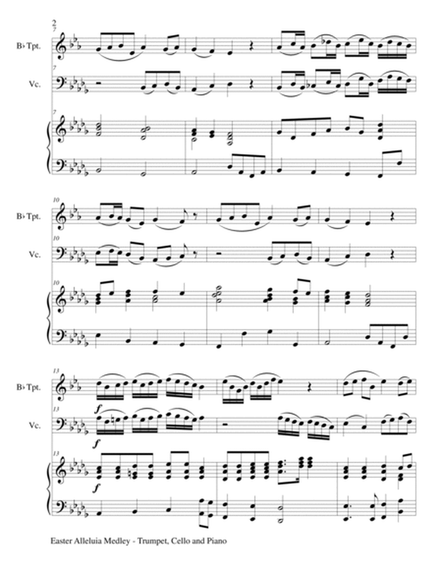 EASTER ALLELUIA MEDLEY (Trio – Bb Trumpet, Cello/Piano) Score and Parts image number null