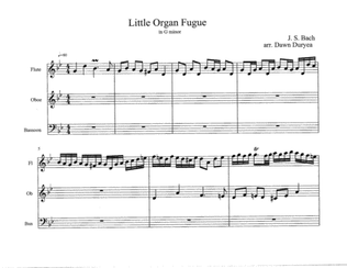 Book cover for "Little" Fugue in G minor by J.S. Bach