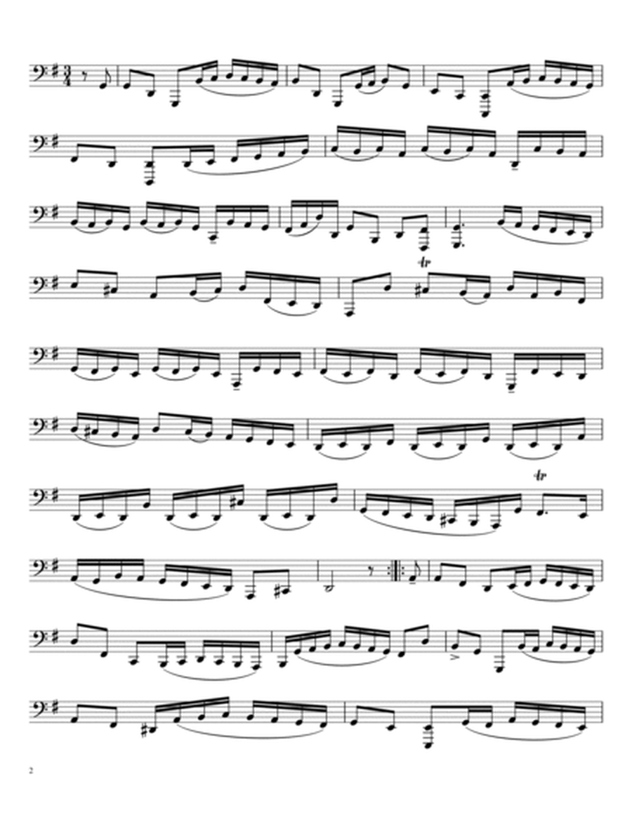 Courante from Cello Suite No. 1 in G Major (Solo Tuba) image number null