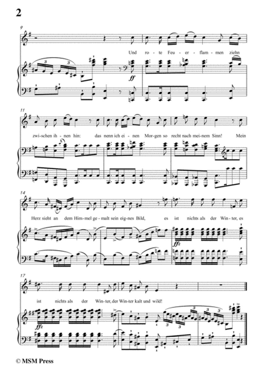Schubert-Der stürmische Morgen,from 'Winterreise',Op.89(D.911) No.18,in e minor,for Voice&Piano image number null