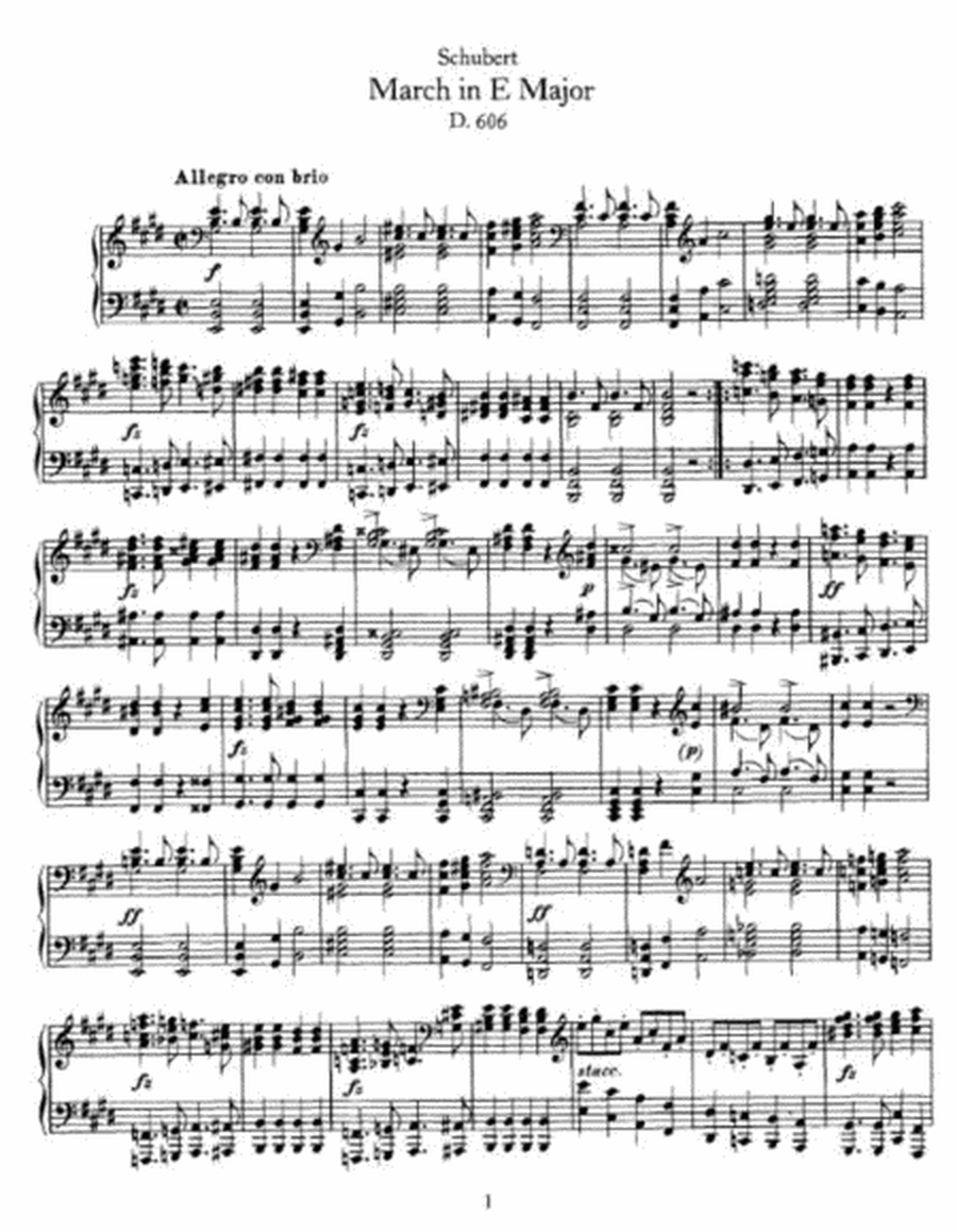 Schubert - March in E Major D. 606