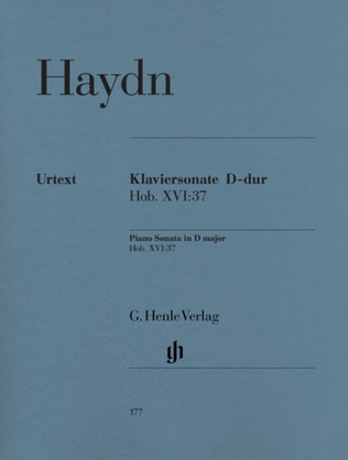 Book cover for Haydn - Sonata D Maj Hob 16 No 37 Piano