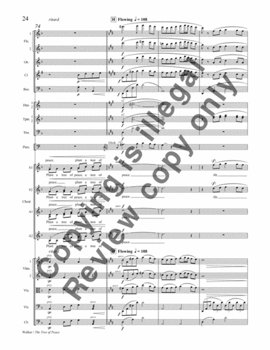 The Tree of Peace (SSAA Orchestral Score)