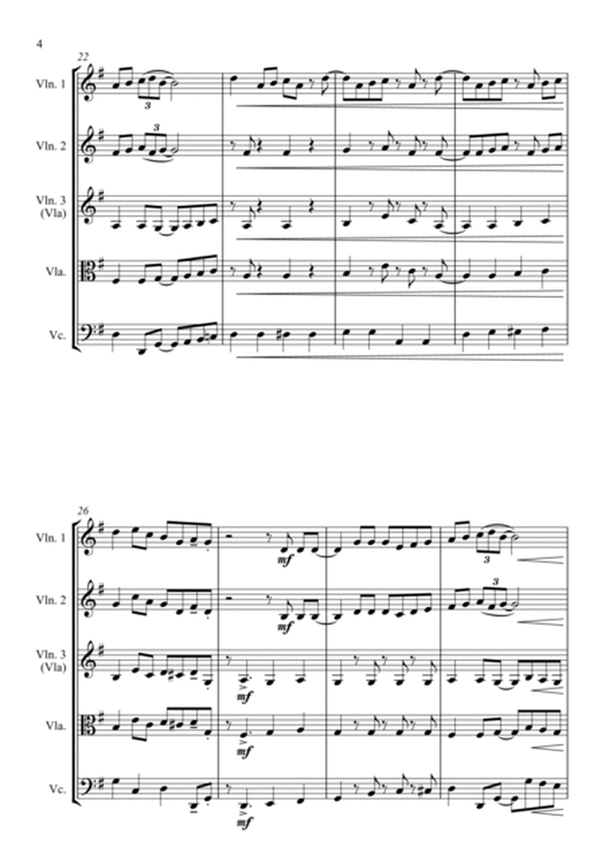 Jazz Carols Collection for String Quartet - Set Nine image number null