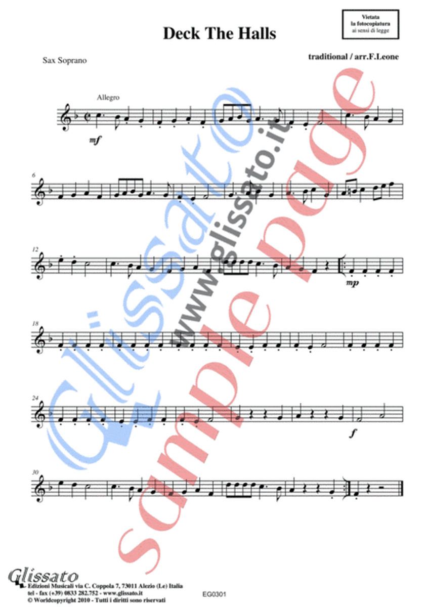 Stelle di Natale (Christmas stars) 6 tunes for Saxophone Quartet satb/aatb (score & parts) image number null