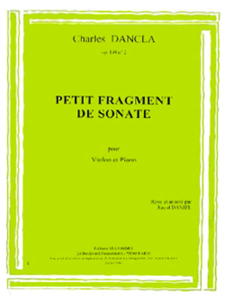 Petites pieces mignonnes (8) Op.149, No. 2 Petit fragment de sonate