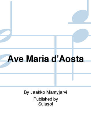 Book cover for Ave Maria d'Aosta