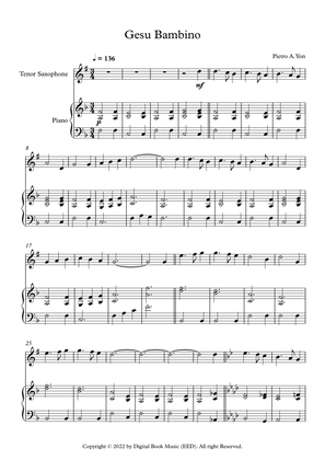 Gesu Bambino (The Infant Jesus) - Pietro A. Yon (Tenor Sax + Piano)