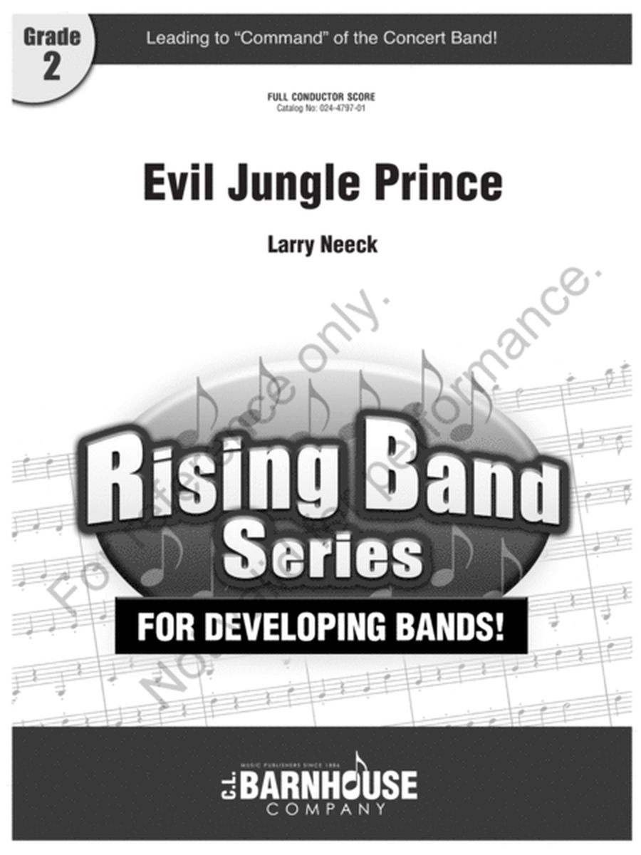 Evil Jungle Prince Concert Band - Sheet Music