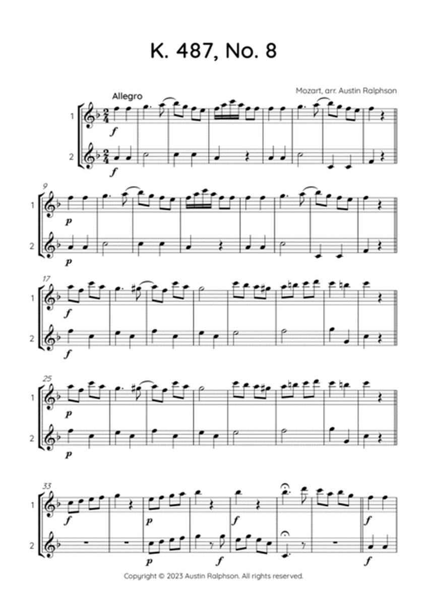 Mozart K. 487 No. 8 - oboe duet image number null