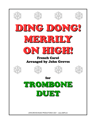 Book cover for Ding Dong! Merrily on High! - Trombone Duet
