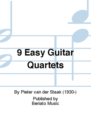 Book cover for 9 Easy Guitar Quartets