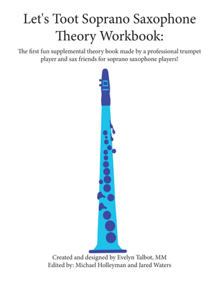 Book cover for Let's Toot Soprano Saxophone Theory Workbook
