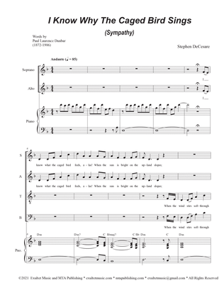 Book cover for I Know Why The Caged Bird Sings (Sympathy) (Vocal Quartet - (SATB)