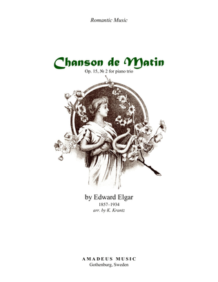 Book cover for Chanson de Matin Op. 15 for piano trio