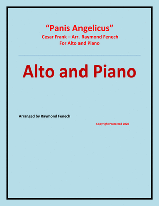 Book cover for Panis Angelicus - Alto (voice) and Piano