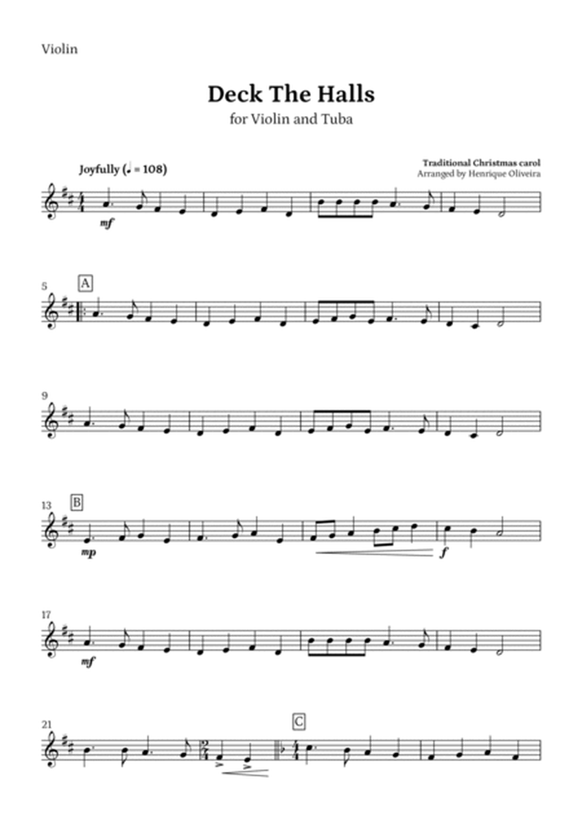 Deck The Halls (Violin and Tuba) | Christmas Carol image number null