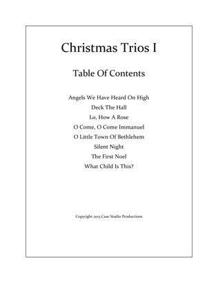Book cover for Christmas Trios I - violin, viola, cello