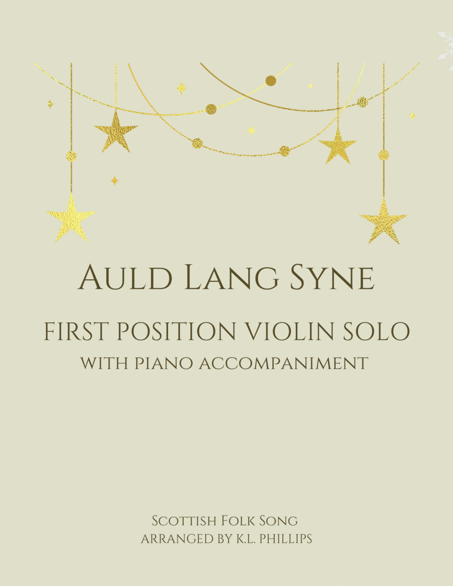 Auld Lang Syne - First Position Violin Solo with Piano Accompaniment image number null