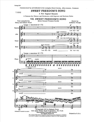 Book cover for Sweet Freedom's Song: 7. Sweet Freedom's Song