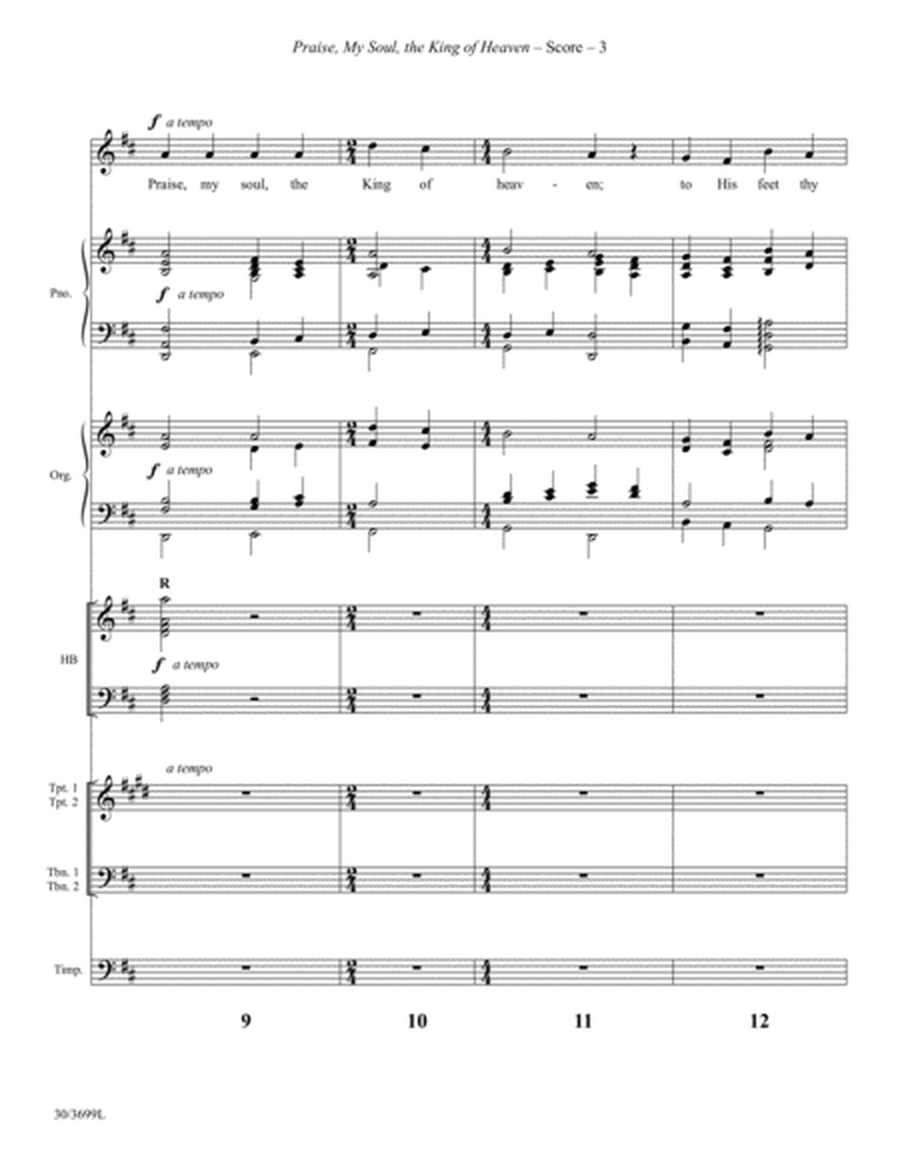 Praise, My Soul, the King of Heaven - Instrumental Ensemble Score and Parts