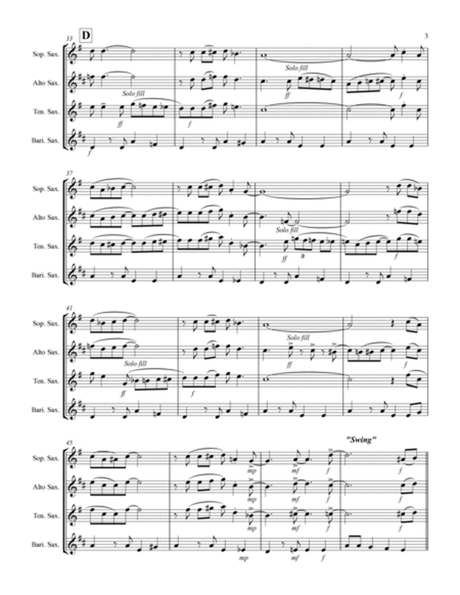 St. Louis Blues (for Saxophone Quartet SATB or AATB) image number null