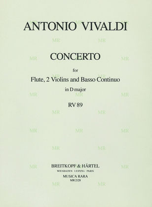 Book cover for Concerto in D major RV 89