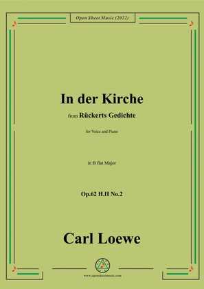 Book cover for Loewe-In der Kirche,Op.62 H.II No.2,in B flat Major