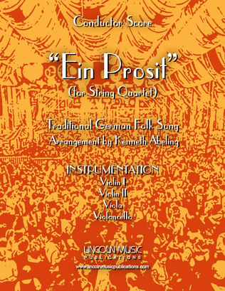 Book cover for Ein Prosit (for String Quartet)