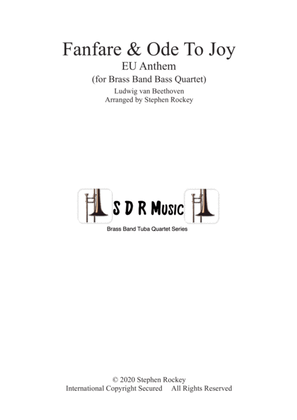 Book cover for Fanfare and Ode To Joy for Brass Band Bass Quartet