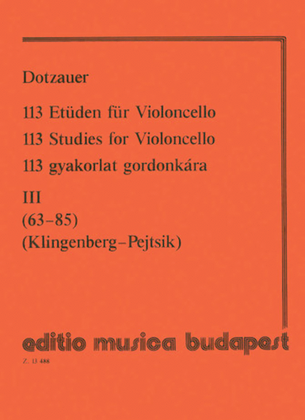 Book cover for 113 Studies - Volume 3