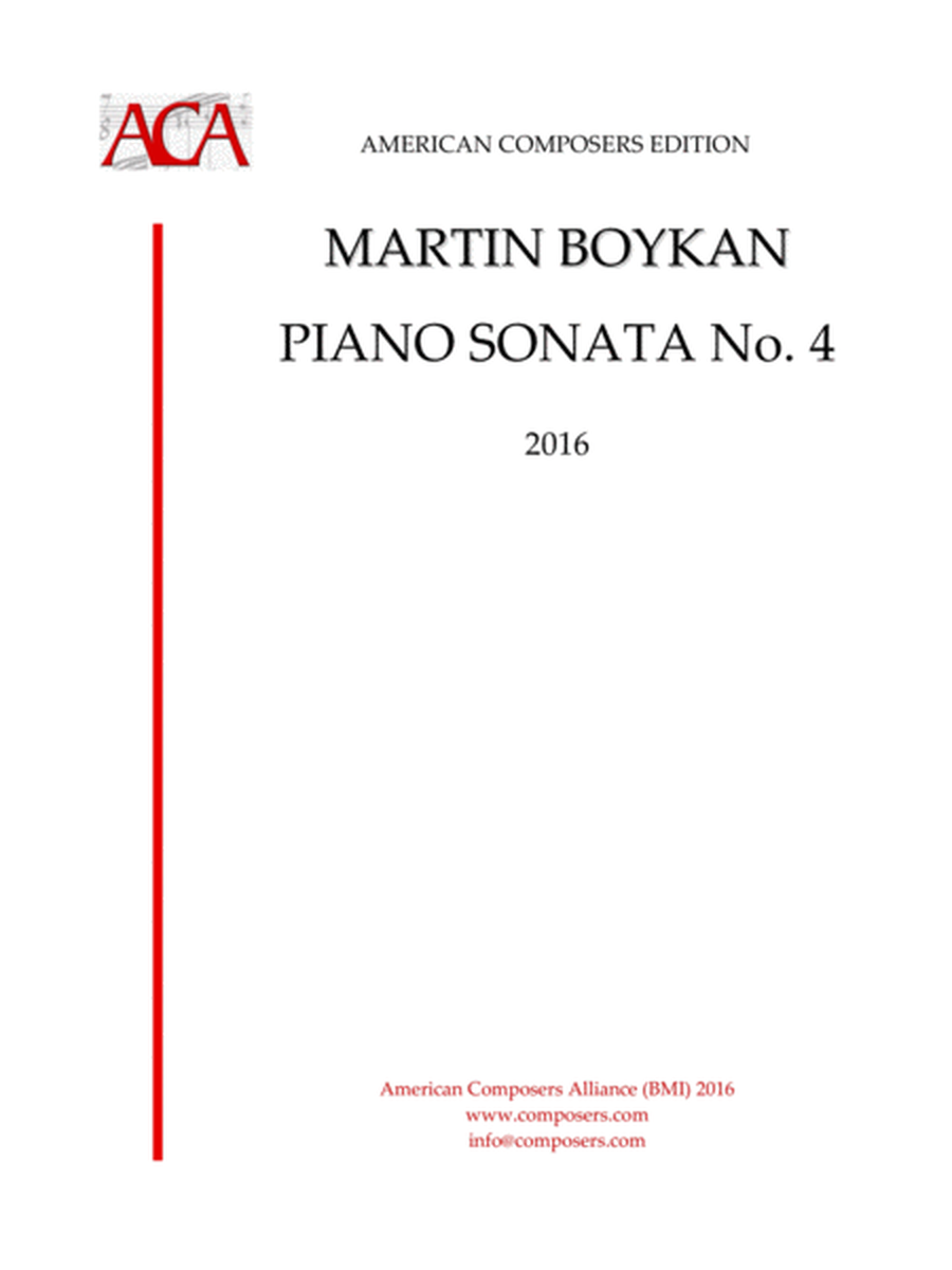 [Boykan] Piano Sonata No. 4