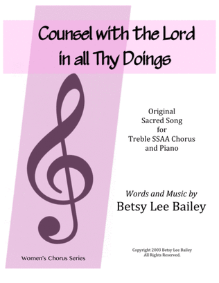 Book cover for Counsel with the Lord in All Thy Doings - SSAA