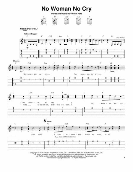 No Woman, No Cry Tab by Bob Marley (Guitar Pro) - Full Score