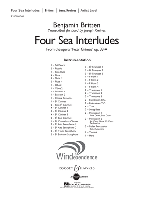 Book cover for Four Sea Interludes (from the opera "Peter Grimes") - Conductor Score (Full Score)