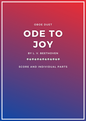 Book cover for Ode to Joy sheet music for Oboe Duet