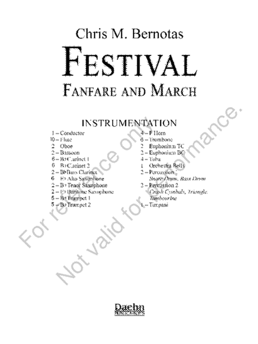 Festival Fanfare and March image number null