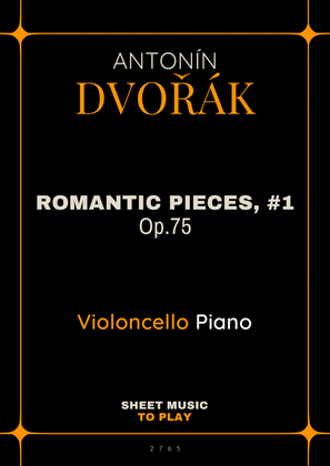 Book cover for Romantic Pieces, Op.75 (1st mov.) - Cello and Piano (Full Score and Parts)