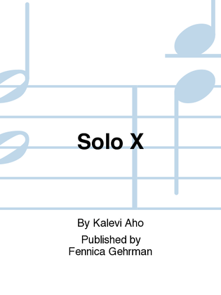 Book cover for Solo X