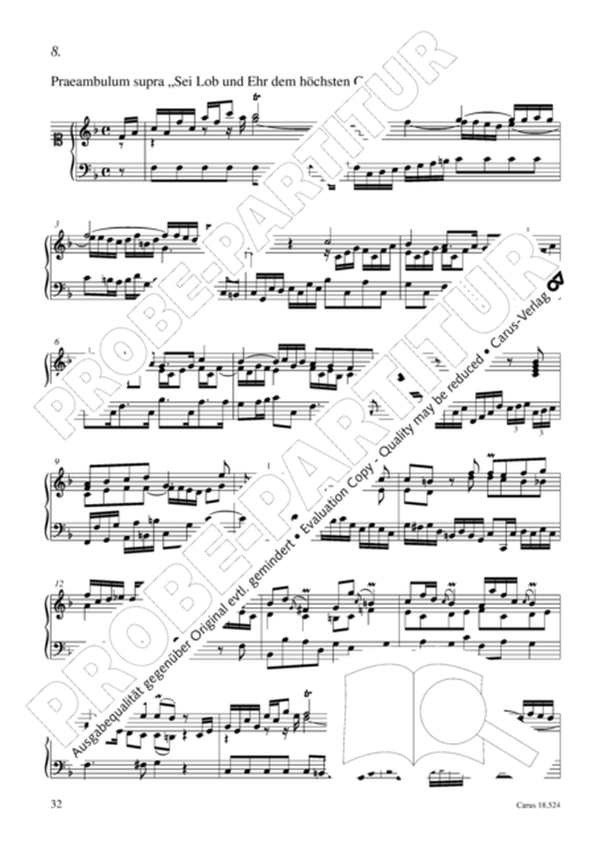 Chorale arrangements. First part of the Clavier-Ubung