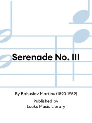 Book cover for Serenade No. III