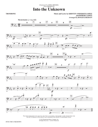 Book cover for Into The Unknown (from Disney's Frozen 2) (arr. Roger Emerson) - Trombone