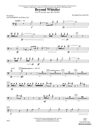 Beyond Whistler: (wp) 2nd B-flat Trombone B.C.