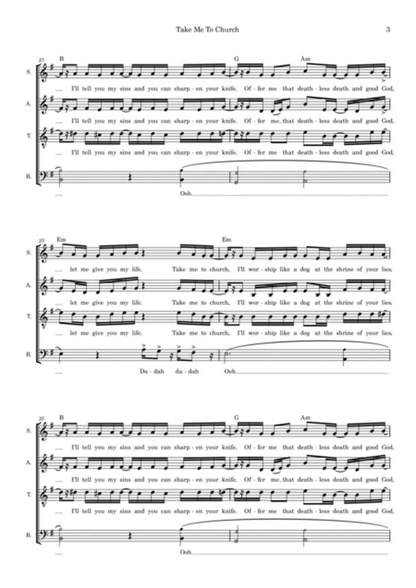 Take Me To Church (arr. Ed Aldcroft)