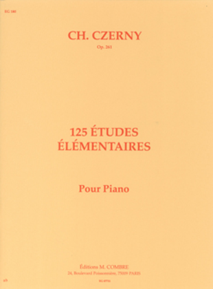 Book cover for Etudes elementaires (125) Op. 261