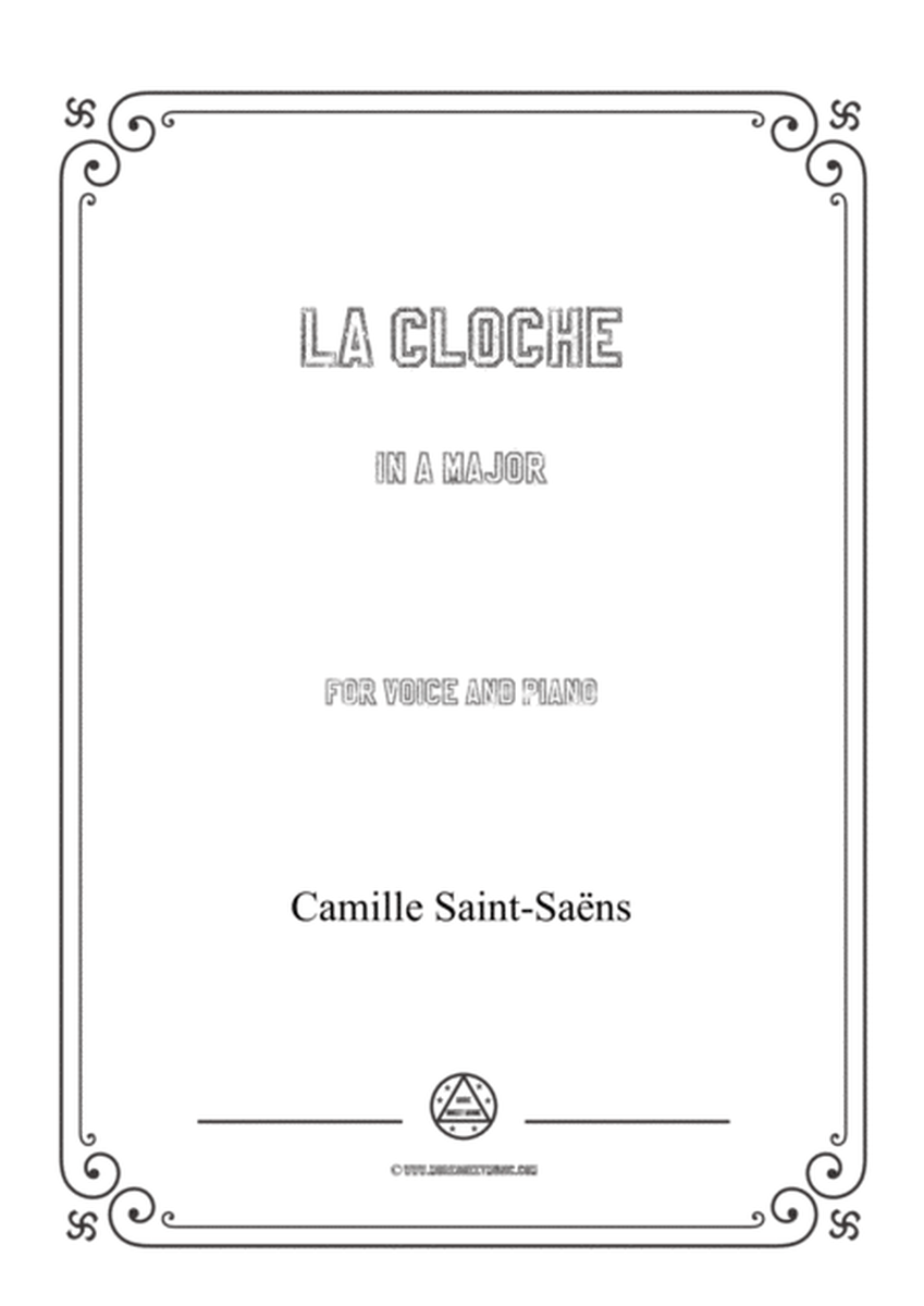 Saint-Saëns-La cloche in A Major,for Voice and Piano image number null