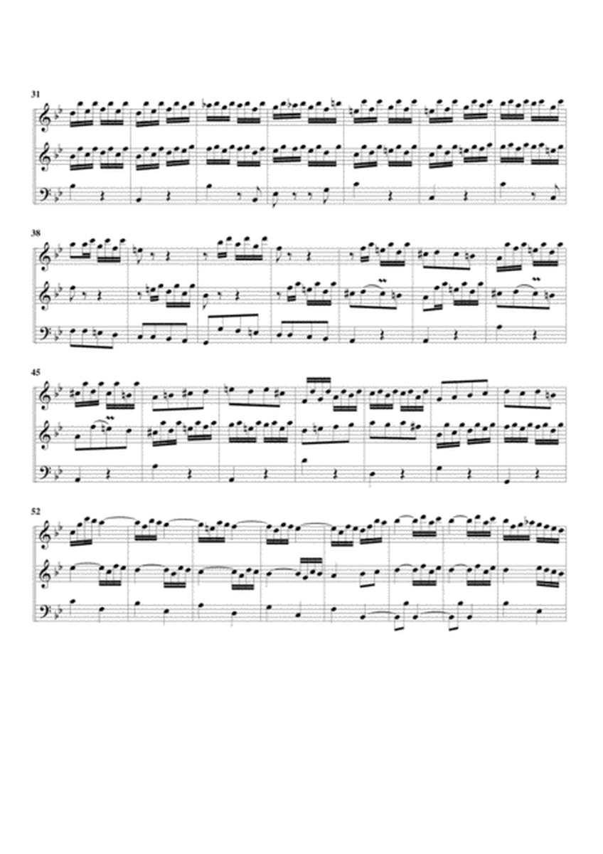 Organ trio in F major (Breitkopf edition no.33) (arrangement for 3 recorders)