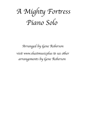 Book cover for A Mighty Fortress is Our God Intermediate Advanced Piano Solo
