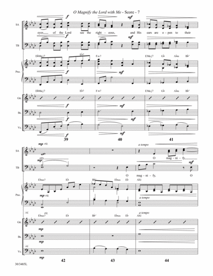 O Magnify the Lord with Me - Instrumental Ensemble Score and Parts