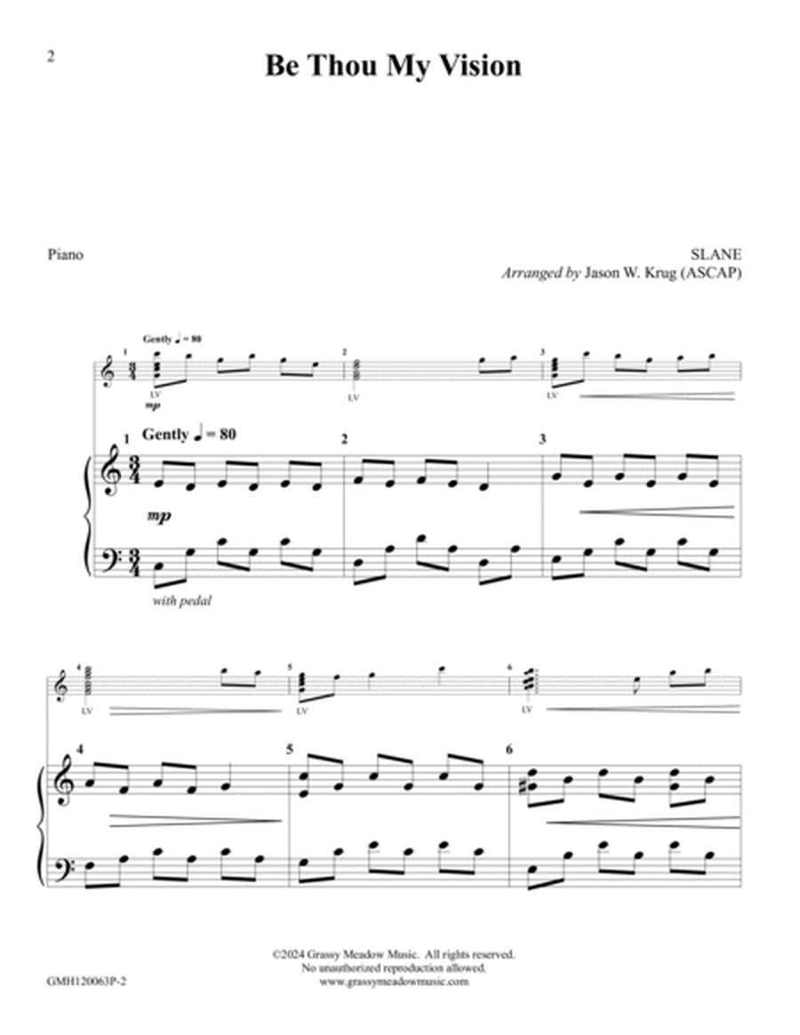 Be Thou My Vision – piano accompaniment to 12 bell version image number null